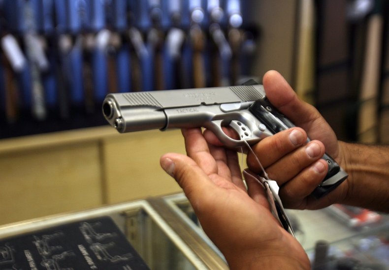 handgun, gun store