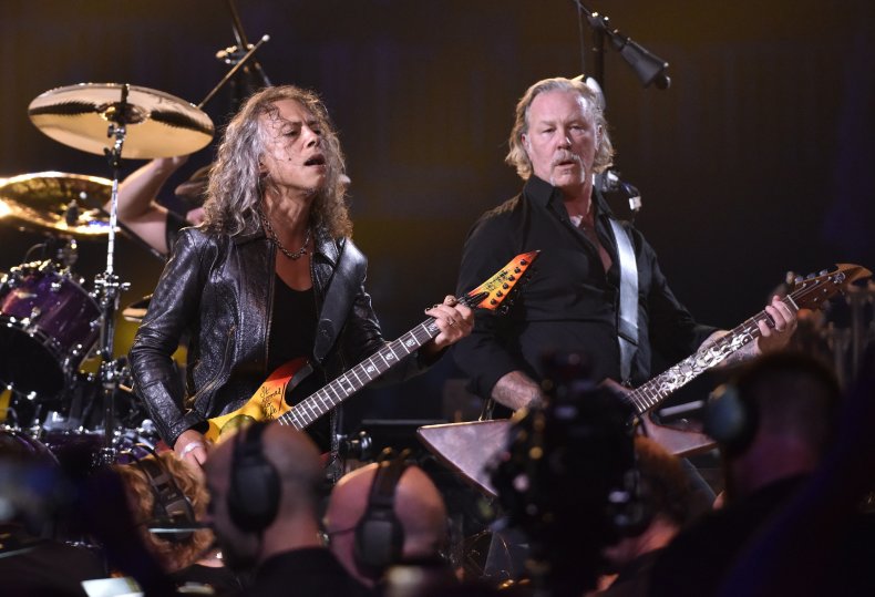 Kirk Hammett and James Hetfield of Metallica