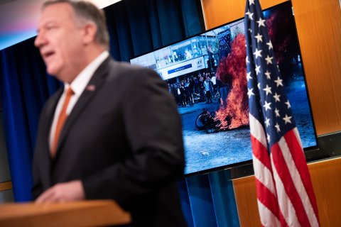 us, iran, protests, mike, pompeo