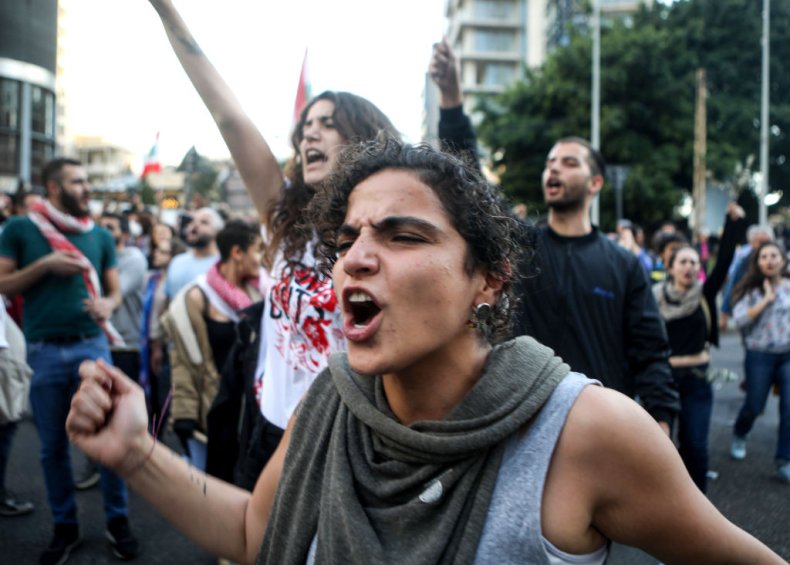 Lebanese protesters