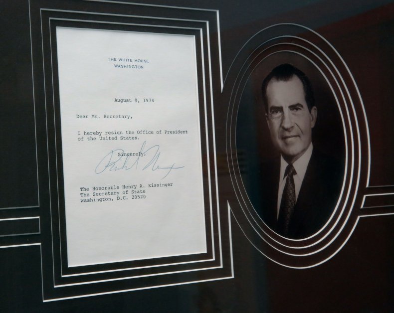 Richard Nixon Resignation Letter