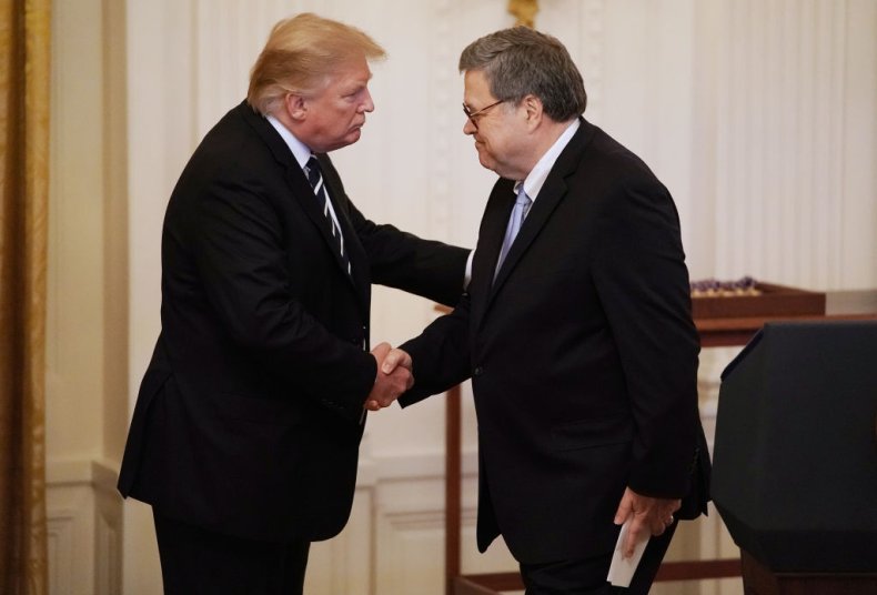 Donald Trump and William Barr