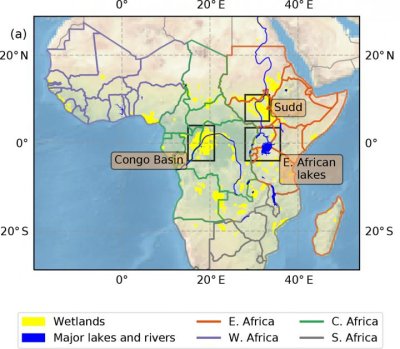 map of methane in Africa map of methane in Africa