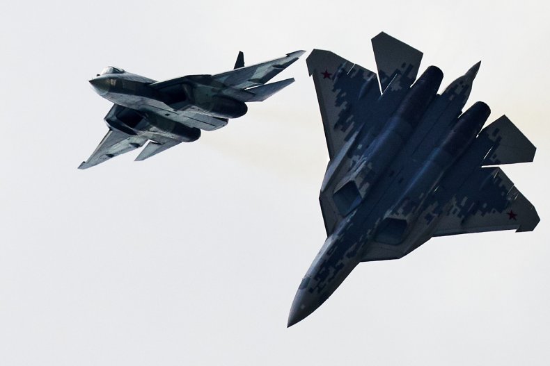 russia su57 fighter jet maks airshow