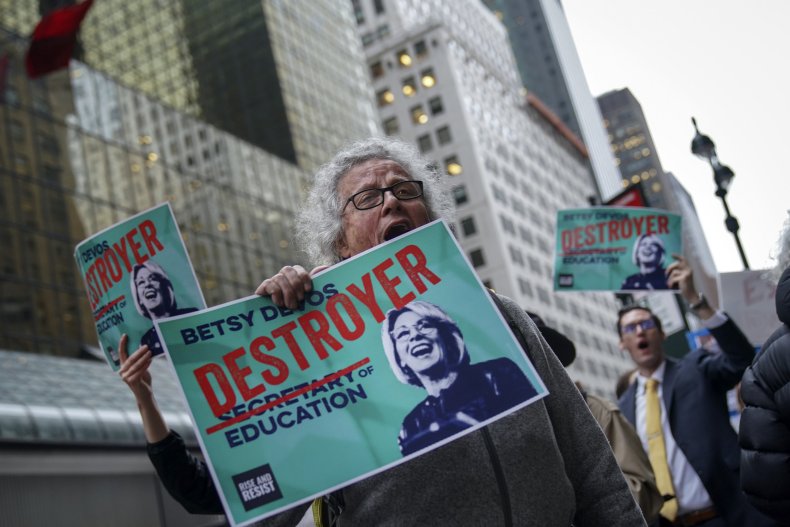 Betsy DeVos Protester