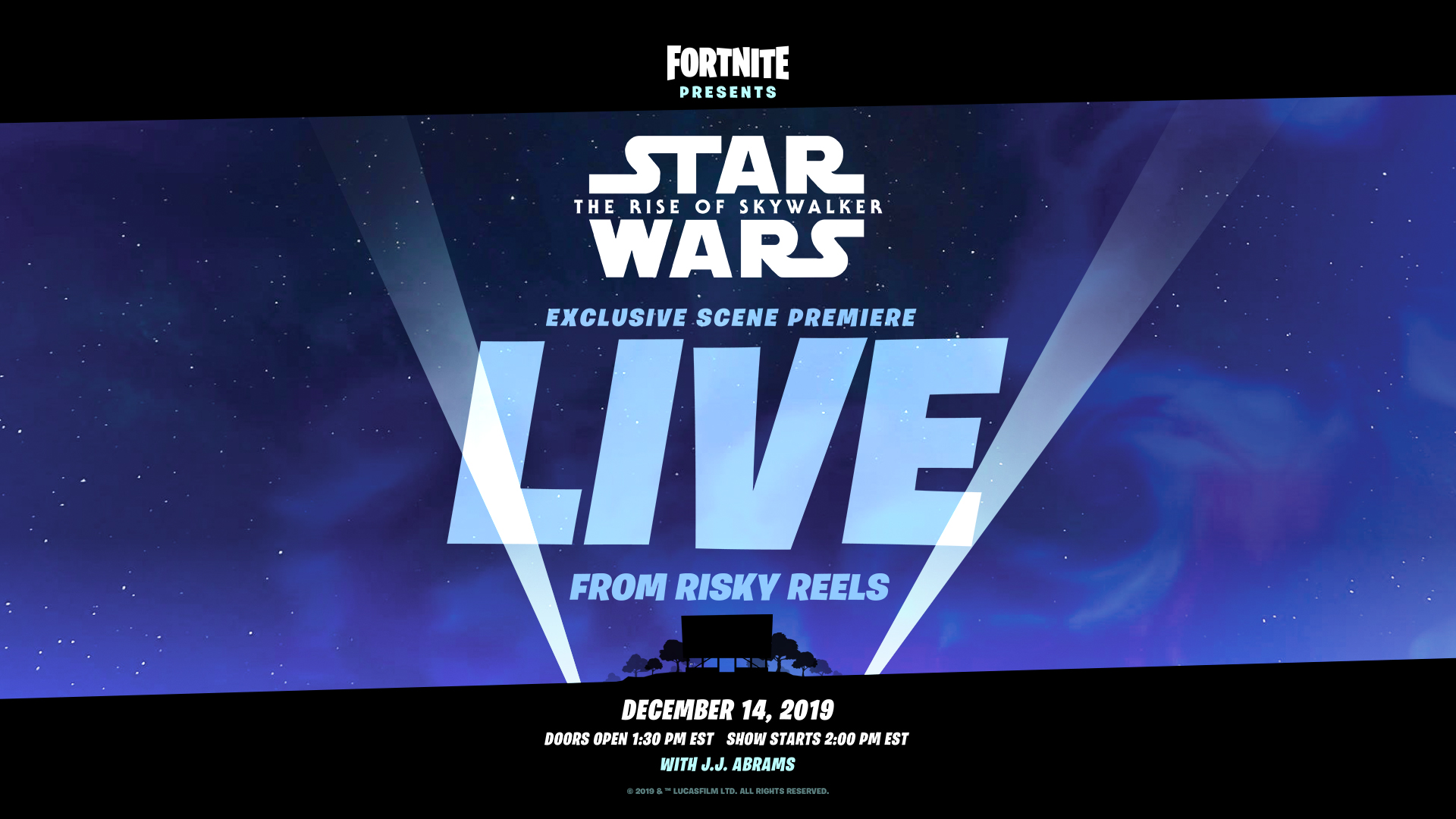'Fortnite' 'Star Wars The Rise of Skywalker' Live Event Countdown