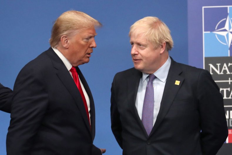 Donald Trump and Boris Johnson NATO