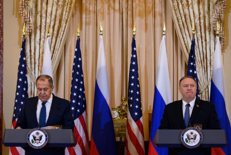 Sergey Lavrov and Mike Pompeo