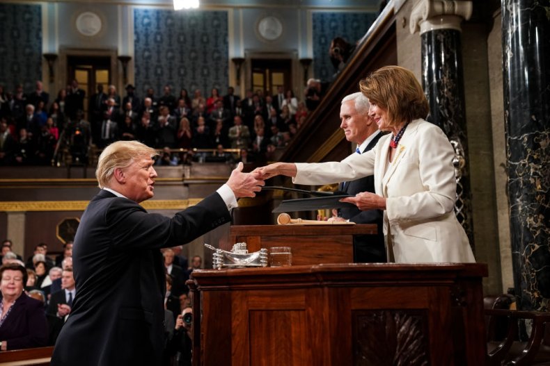President Donald Trump and Nancy Pelosi