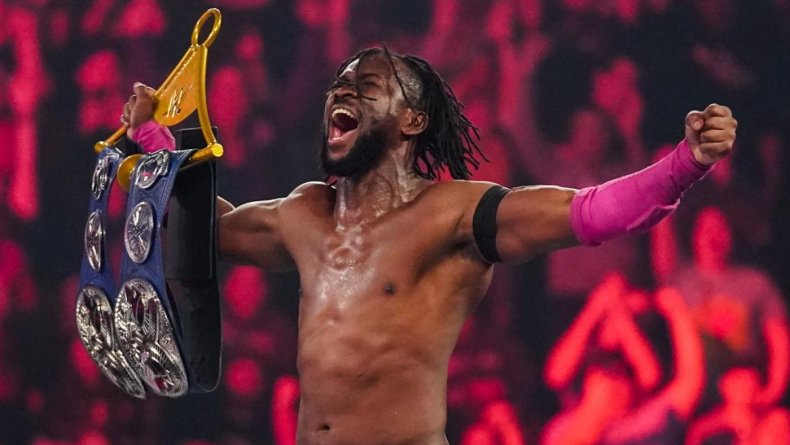 wwe kofi kingston tag team tlc win