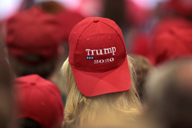 Trump Supporter Looks Onward in Michigan Rally