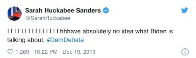 Sarah Huckabee Sanders Tweet