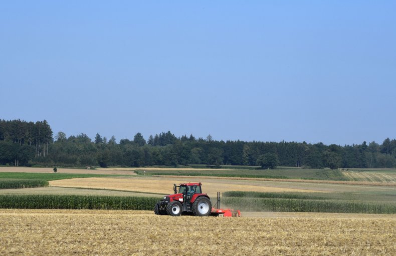 Tractor in German farm
