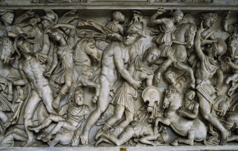 Roman relief of Amazons