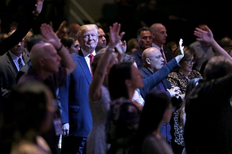 Donald Trump Visits Church In Las Vegas
