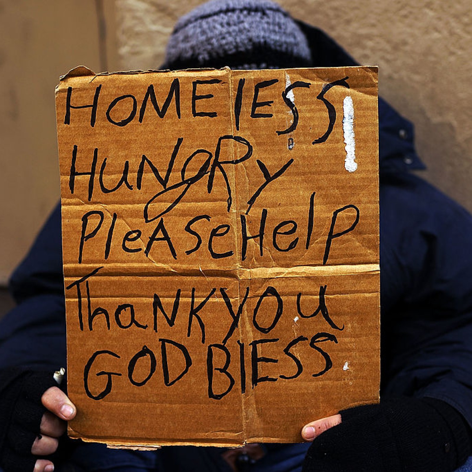 Homeless Cardboard Signs