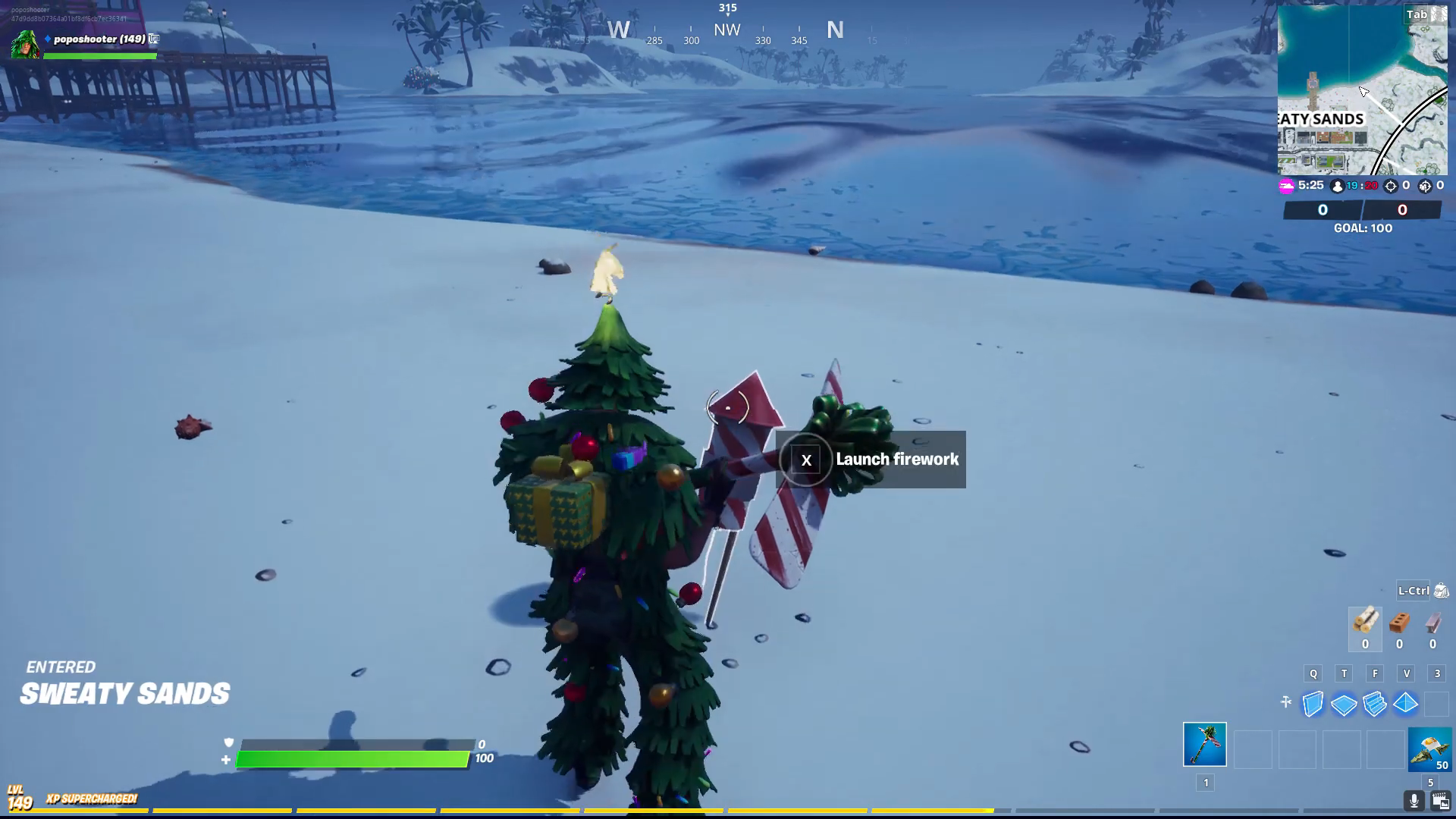 Fortnite Cant Find Fire Works Fortnite Frozen Firework Locations To Light At Sweaty Sands Craggy Cliffs