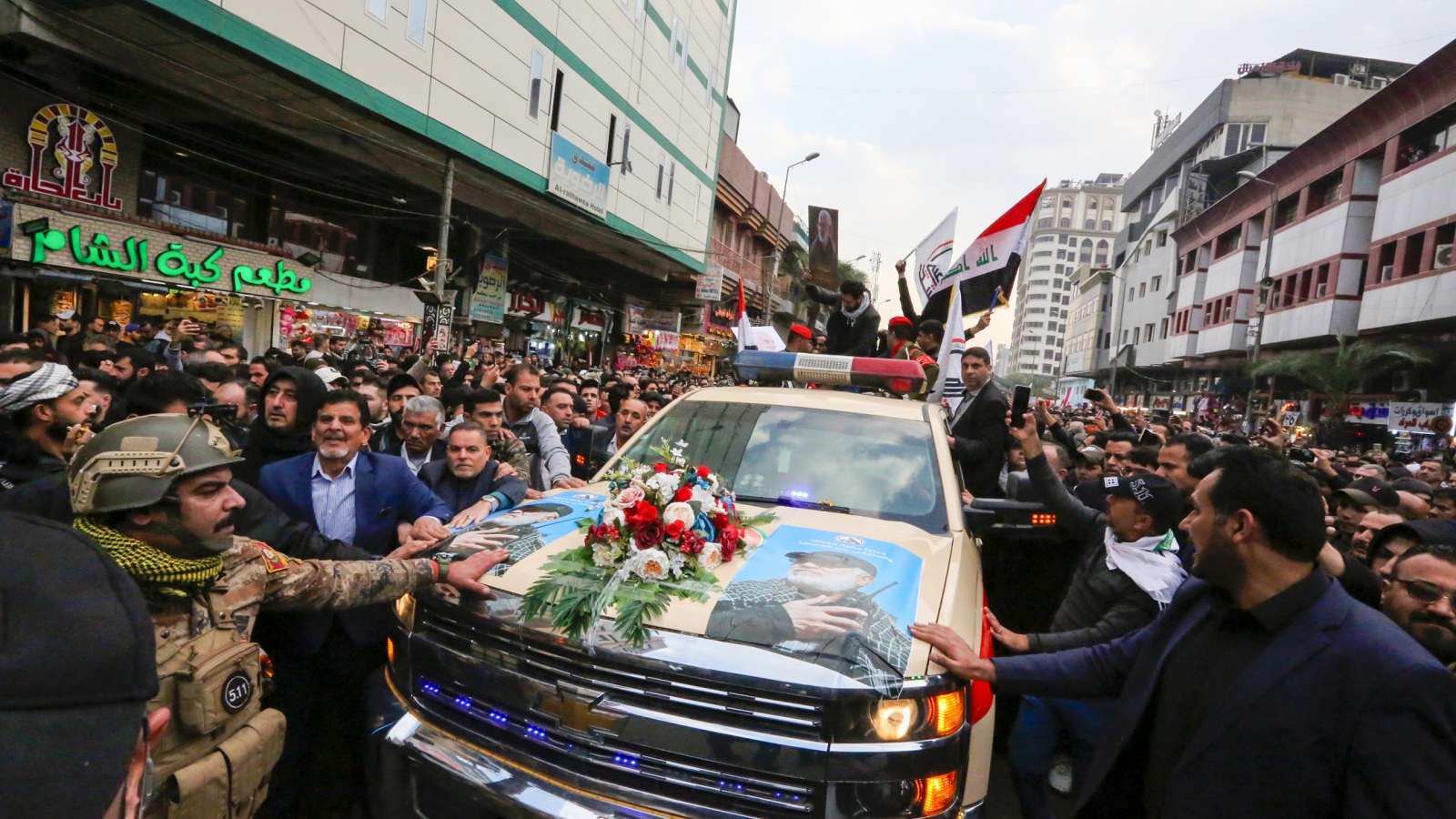 Funeral Procession For Soleimani Sees Thousands March Through