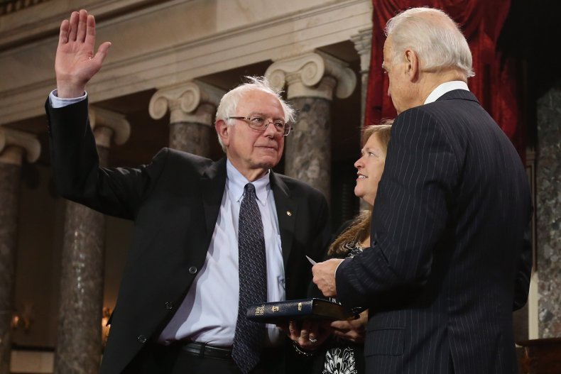 bernie sanders joe biden sworn