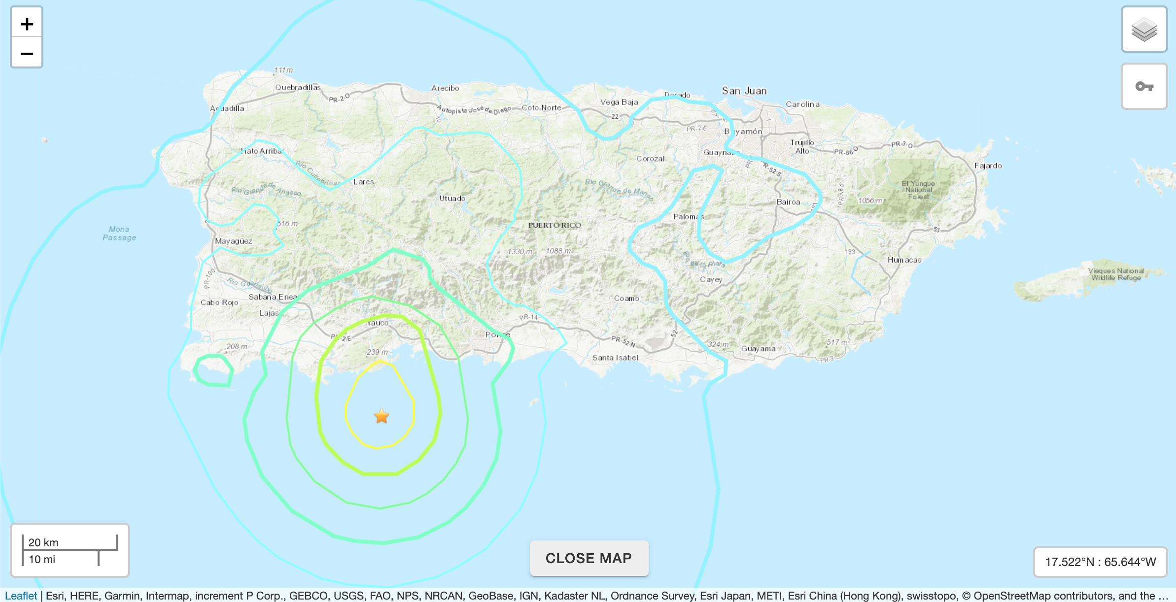 map of puerto rico earthquake Puerto Rico Earthquake Sees Playa Ventana Rock Formation In map of puerto rico earthquake