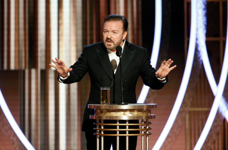 #HollywoodHypocrites Trends After Ricky Gervais’ Golden Globes Monologue