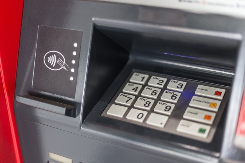ATM at a bank