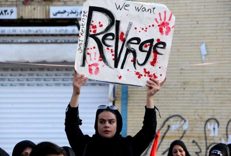 Iranian mourner
