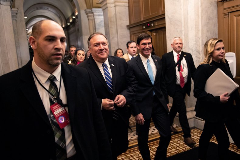 Trump Iran Pompeo Esper