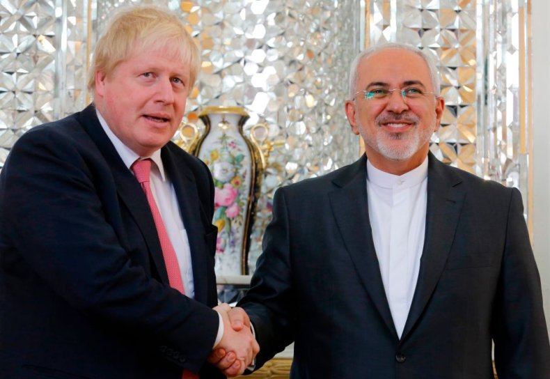Boris Johnson and Javad Zarif