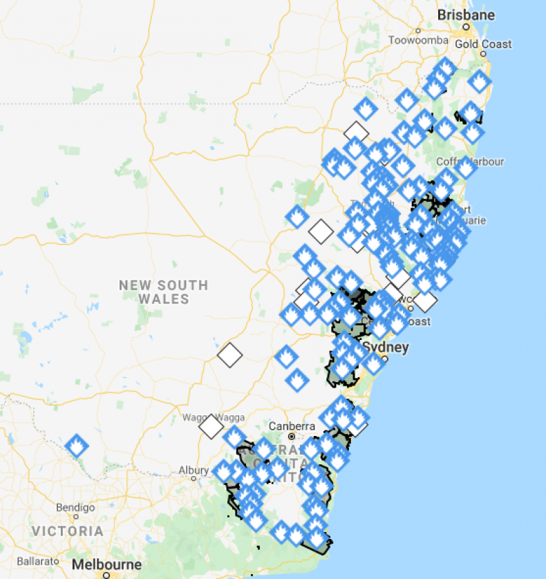 New South Wales Fire Map
