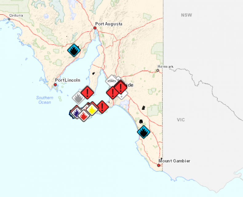 South Australian Fire Map