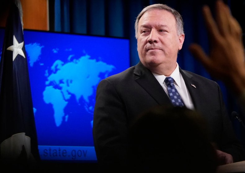 Mike Pompeo speaks at State Department