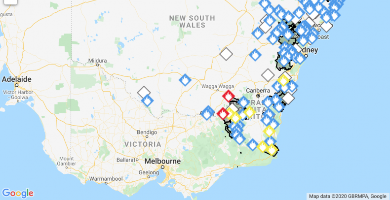 NSW Map Update January 10 2020