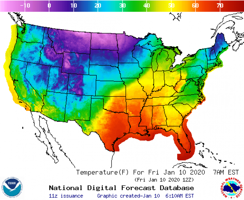 NOAA Temperatures NWS Winter Storm Jan NOAA Temperatures NWS Winter Storm Jan