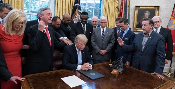 Trump with faith leaders