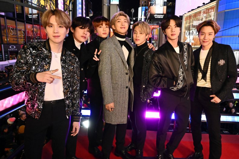 BTS Times Square New Year's Eve 2019