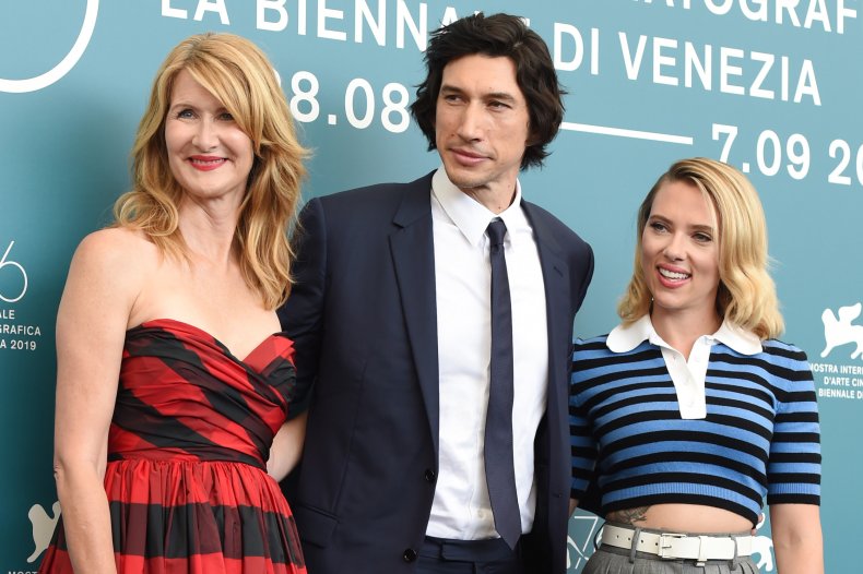 Laura Dern, Adam Driver and Scarlett Johansson