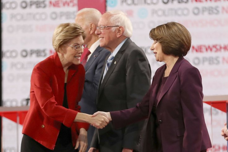 Warren, Sanders and Klobuchar Warren, Sanders and Klobuchar