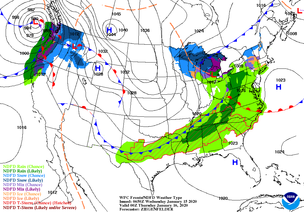 Wednesday / Thursday Snow Rain Forecast