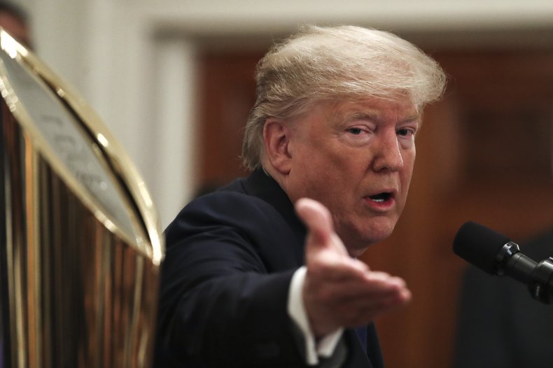 President Trump Welcomes College Football Champions LSU Tigers To The White House