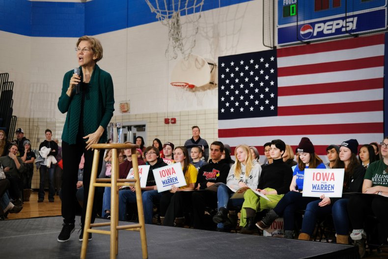 Elizabeth Warren Holds Town Hall In Des Moines