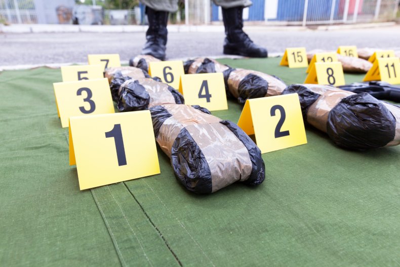 Bricks of drugs seized by police