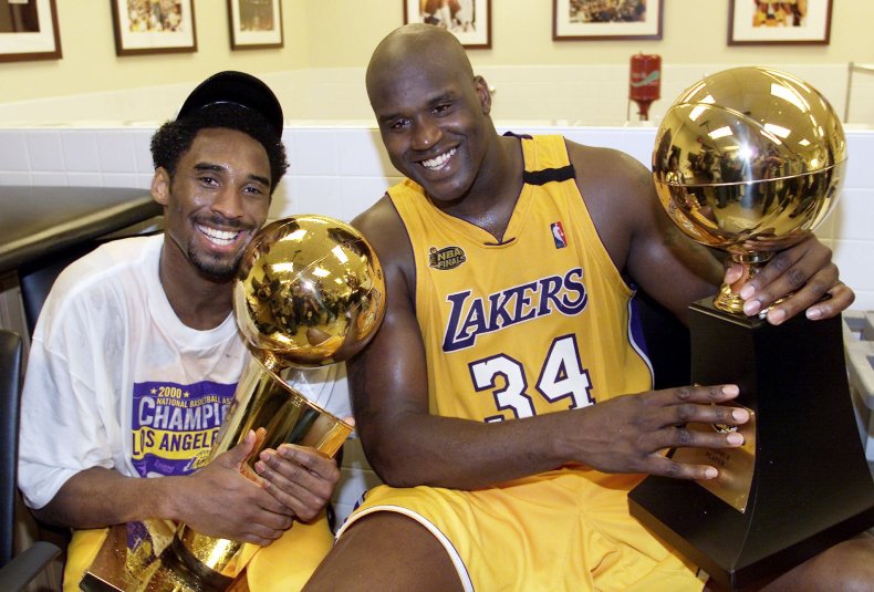 Kobe Bryant and Shaquille O'Neal 