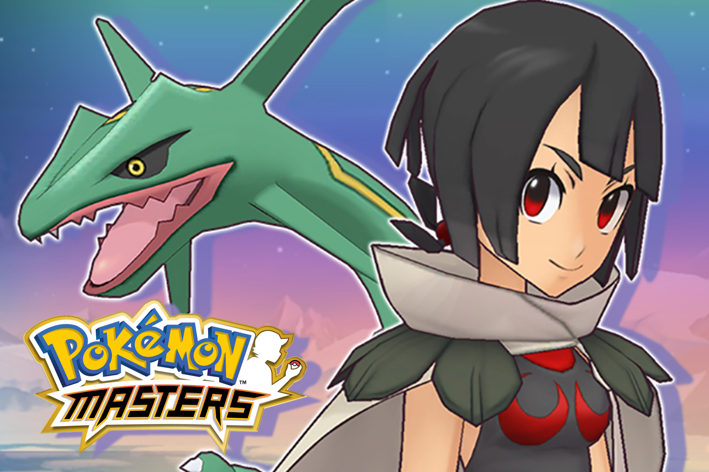 Exclusive Photos New Pokemon Masters Legendary Event Lets Players Team With Zinnia And Kukui To Obtain Rayquaza