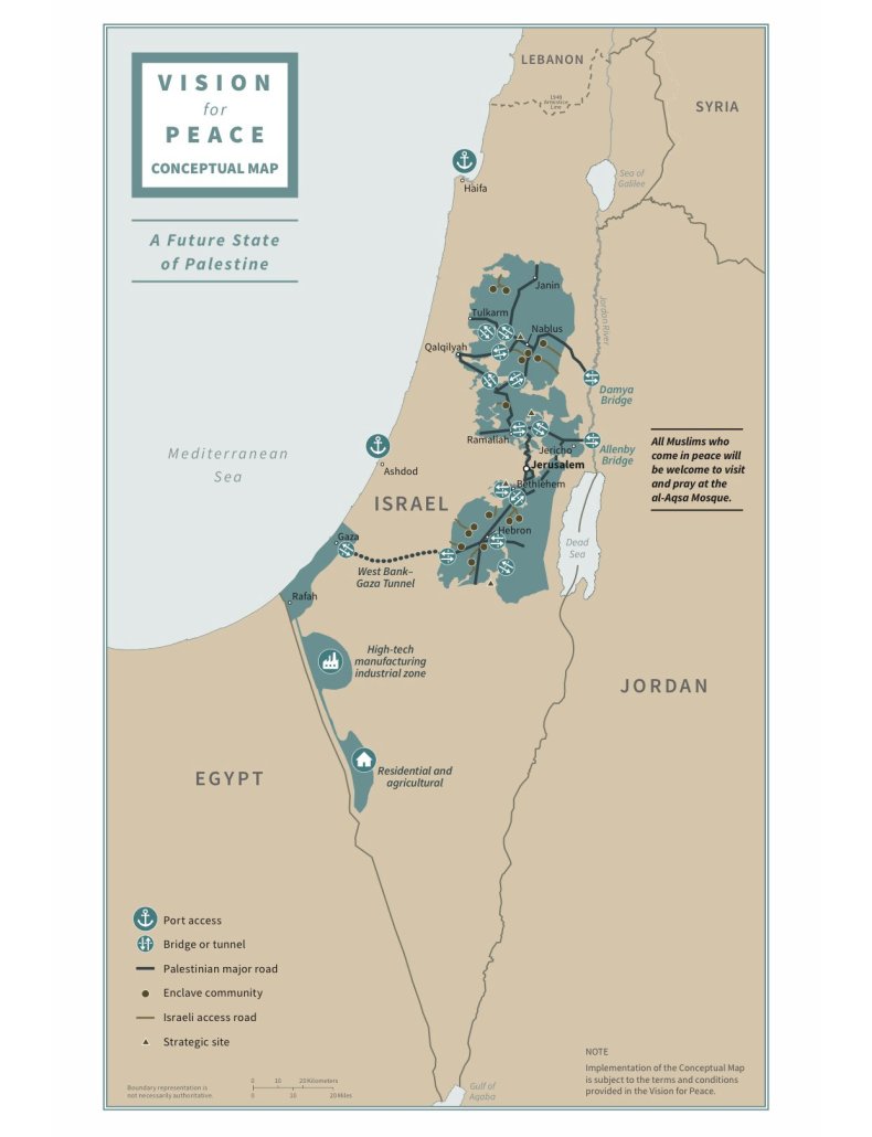 trump, palestine, state, mideast, peace, plan, map