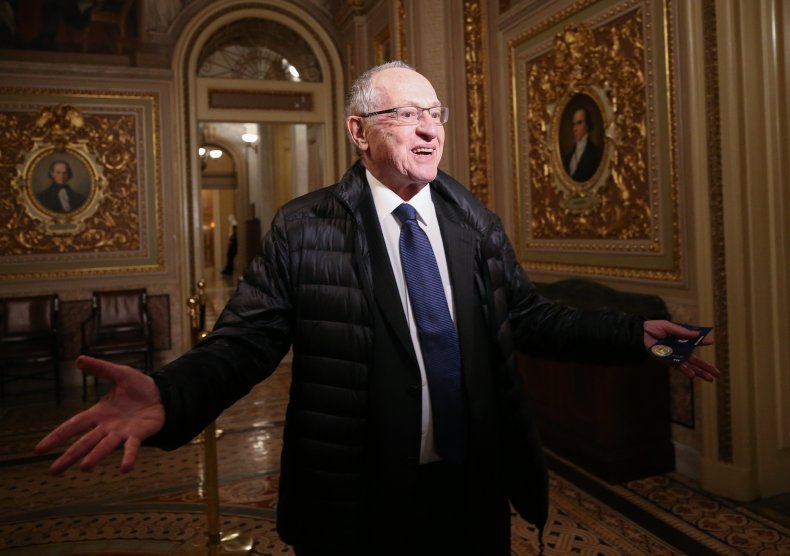 Democrats slam alan dershowitz impeachment trial