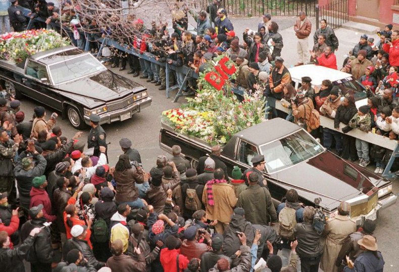 Biggie funeral procession Biggie funeral procession