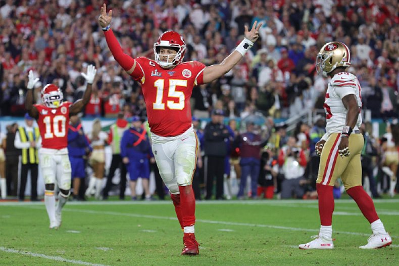 Patrick Mahomes with Kansas City Chiefs