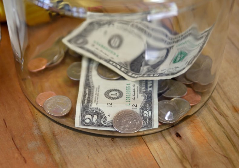 Money in a jar
