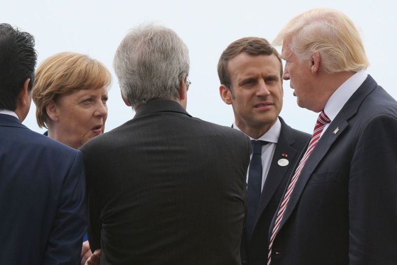 Merkel, Macron, Trump